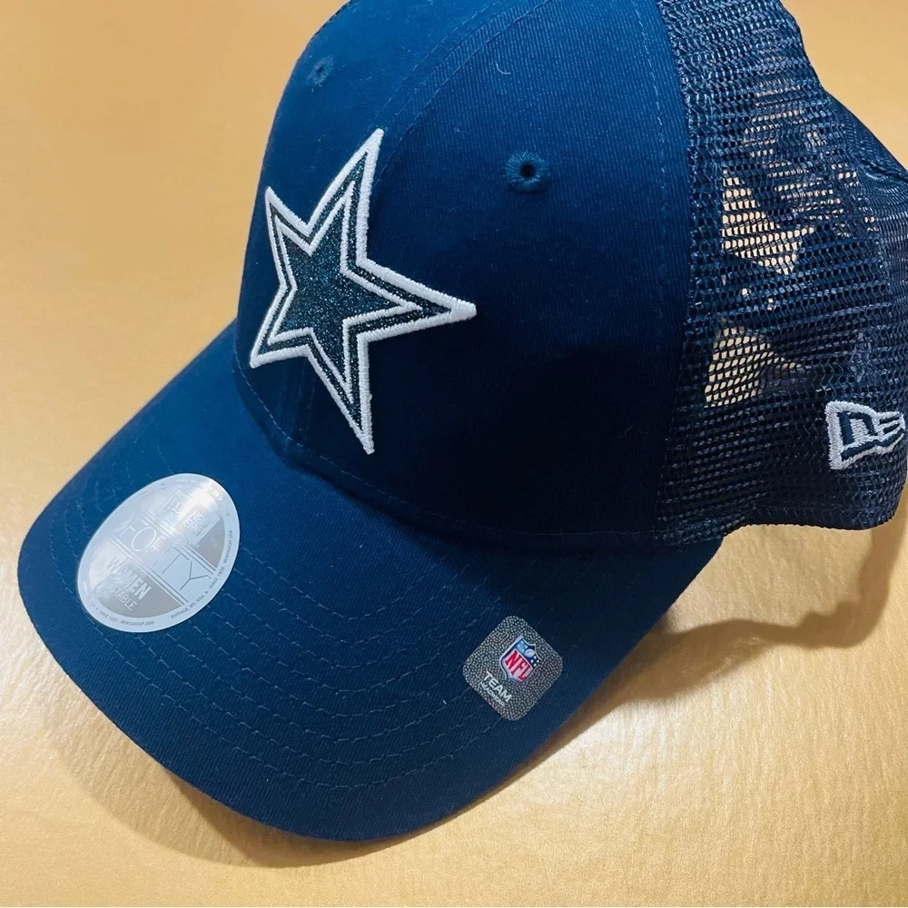 New Era NFL Dallas Cowboys Women’s SnapBack Trucker Blue Adjustable Cap Hat NEW